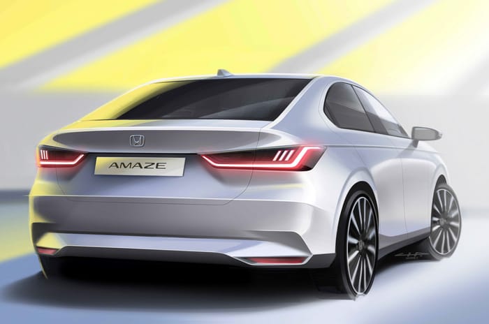New Honda Amaze exterior design, interior previewed